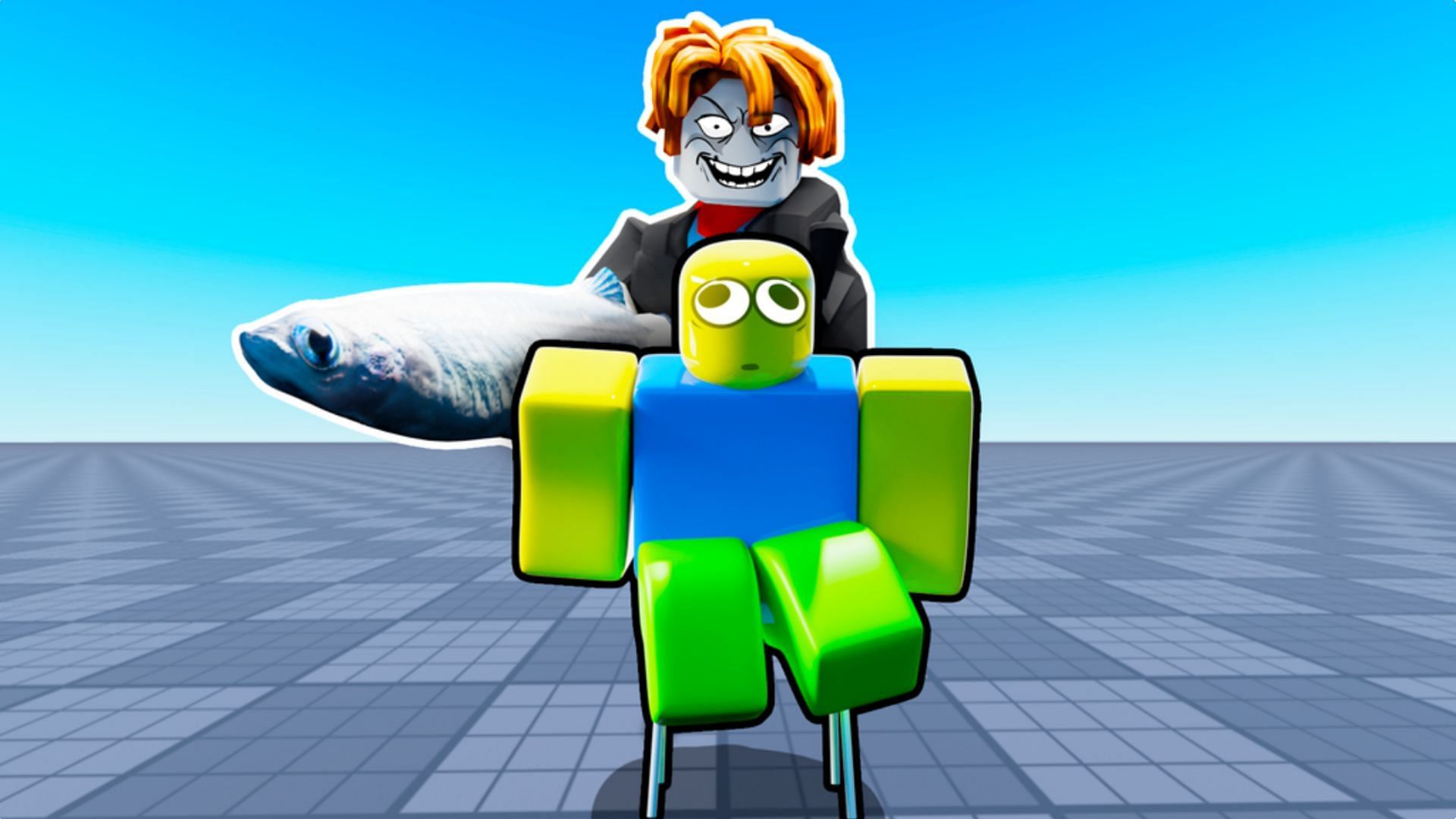 Collect all fish weapons in Fish Slap (Image via Roblox)